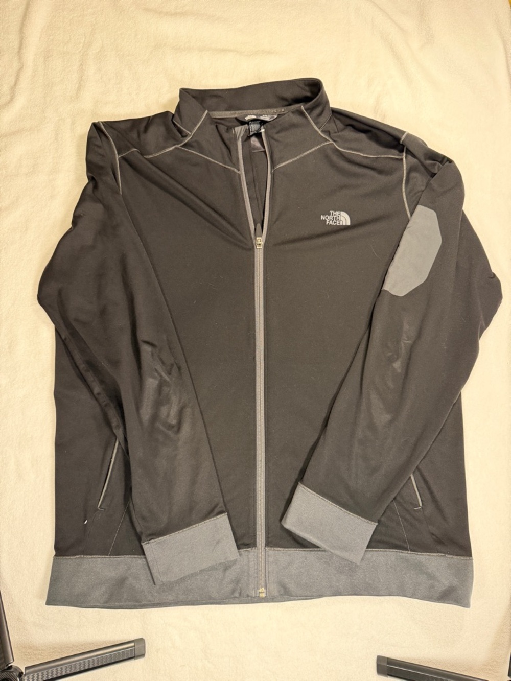 The North Face Men’s XL Full Zip Performance Jacket Black Lightweight Athletic